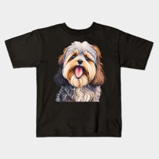 Watercolor Havanese Kids T-Shirt